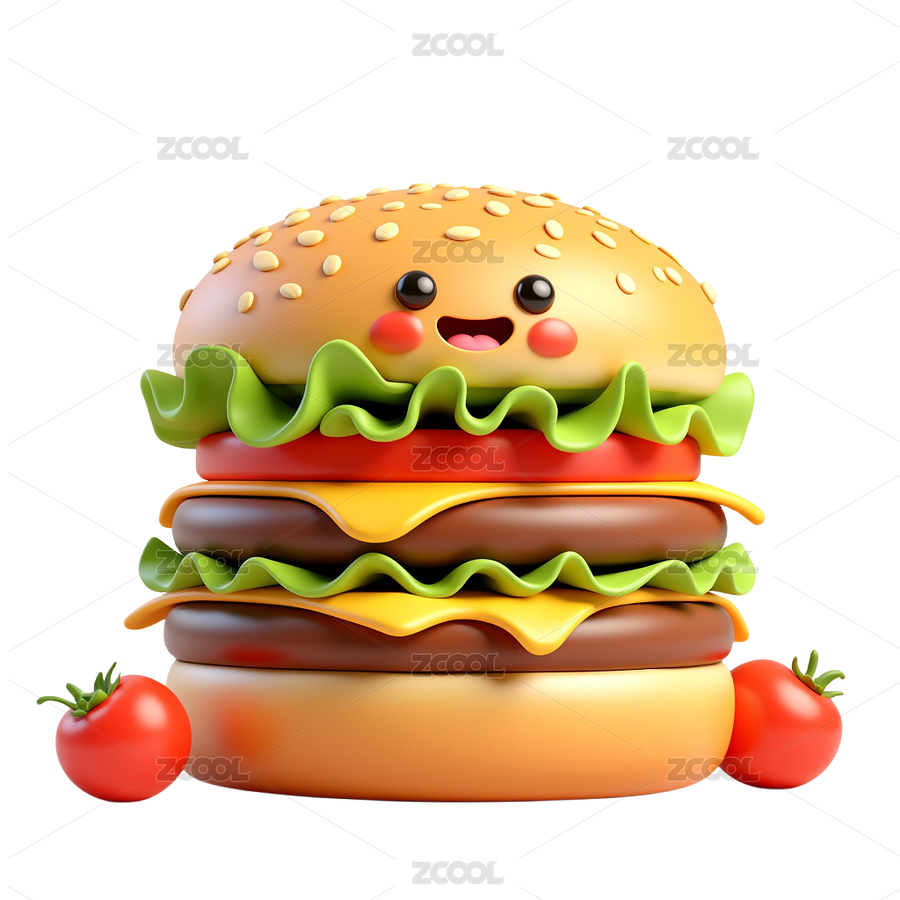 「给你脸了」汉堡，汉堡先生（主预览-9977976） - 未分类 - 站酷设计师GUUYU郭宇原创素材 - 站酷ZCOOL