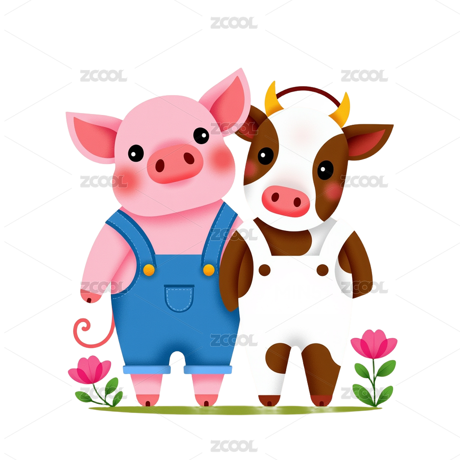 「爱」 520 情人节 七夕 猪猪牛牛（主预览-9950221） - 未分类 - 站酷设计师孙无力原创素材 - 站酷ZCOOL