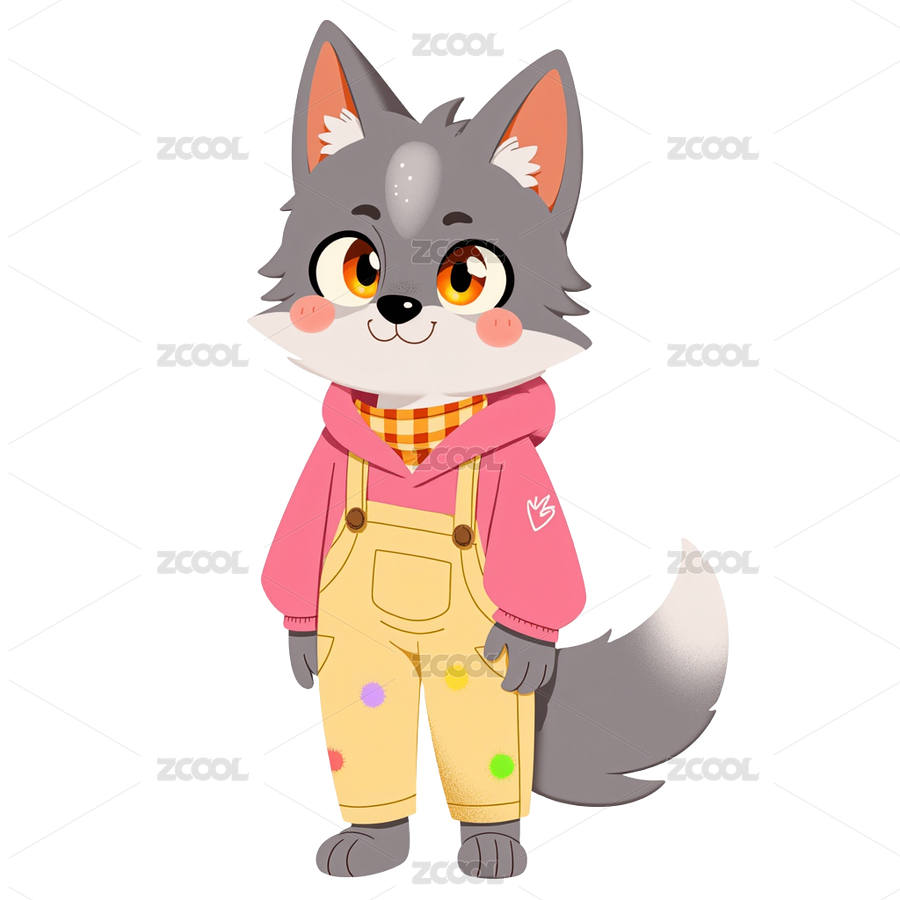 「愛」-兒童節(jié) 小灰狼（主預(yù)覽-9968536） - 未分類 - 站酷設(shè)計(jì)師鉛筆妖妖原創(chuàng)素材 - 站酷ZCOOL