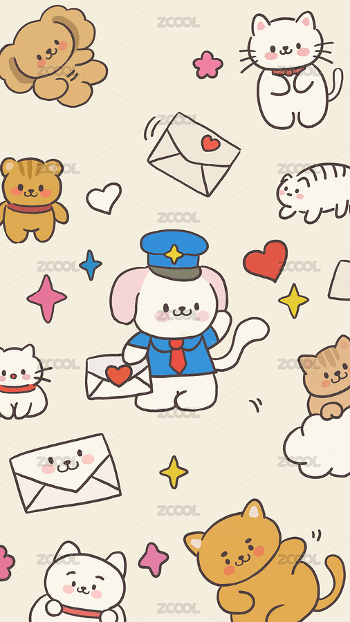 郵遞員小狗卡通圖案（主預(yù)覽-12370134） - 未分類(lèi) - 站酷設(shè)計(jì)師金玉的呆毛原創(chuàng)素材 - 站酷ZCOOL