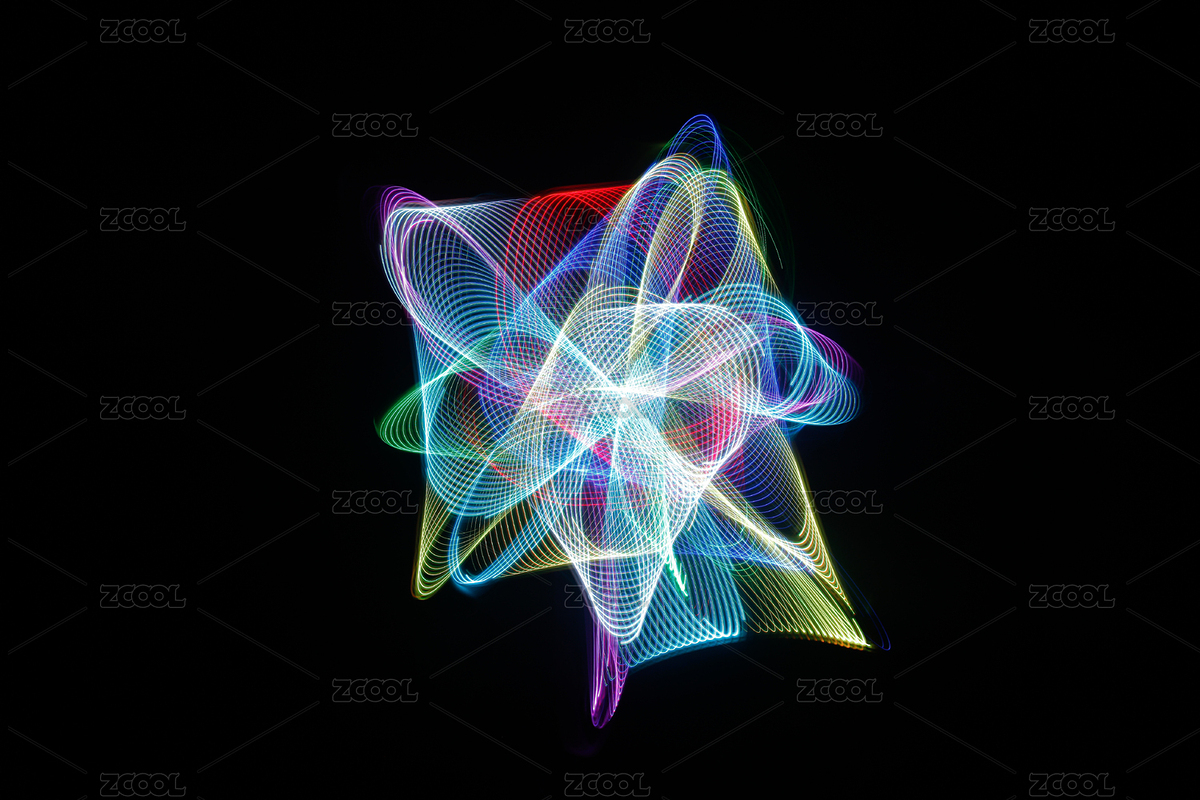 LED光繪多彩立體空間幾何圖形螺旋創(chuàng)意攝（主預(yù)覽-6124243） - 未分類 - 站酷設(shè)計(jì)師QFStudio原創(chuàng)素材 - 站酷ZCOOL