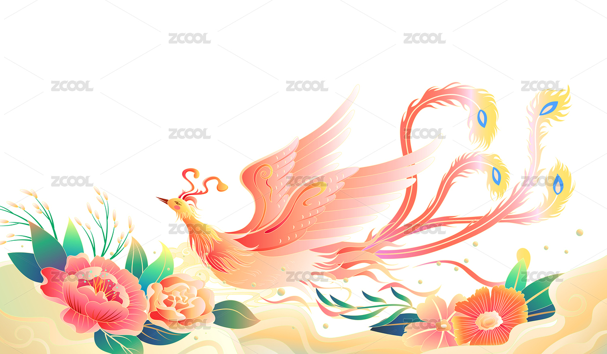 中國神話傳說鳳凰與花（主預覽-3690146） - 未分類 - 站酷設計師七月和笠原創(chuàng)素材 - 站酷ZCOOL