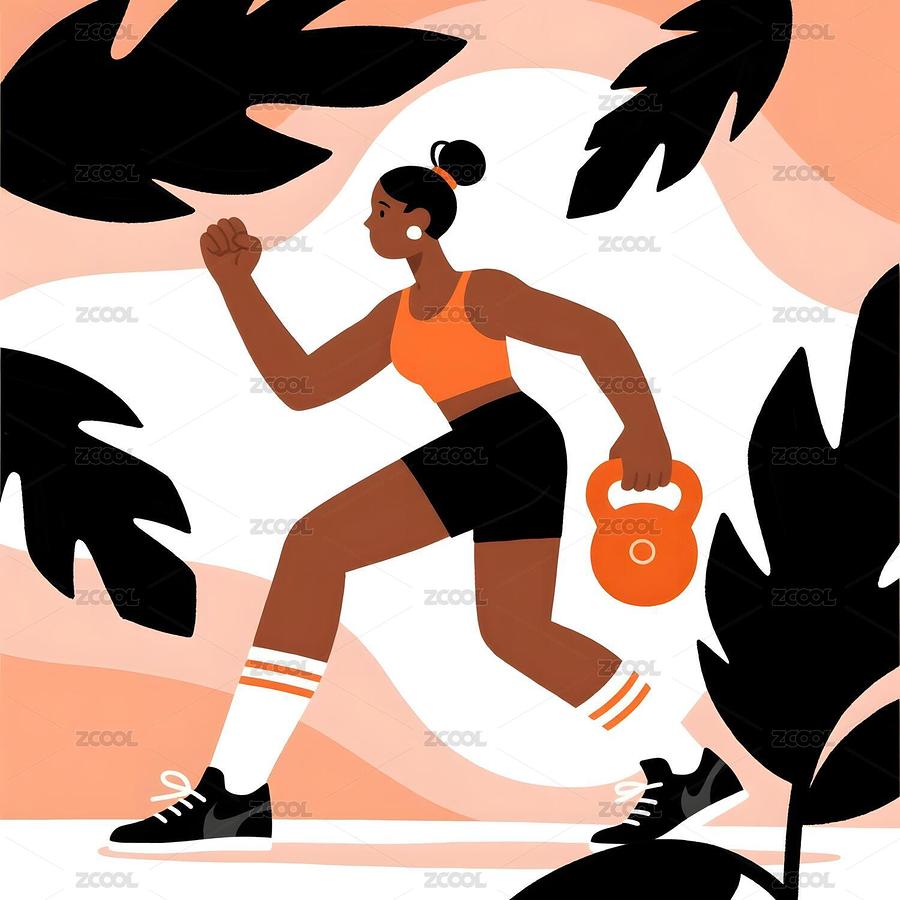 女性健身者手持啞鈴跑步（主預(yù)覽-11359567） - 未分類 - 站酷設(shè)計(jì)師國(guó)境以南1230原創(chuàng)素材 - 站酷ZCOOL