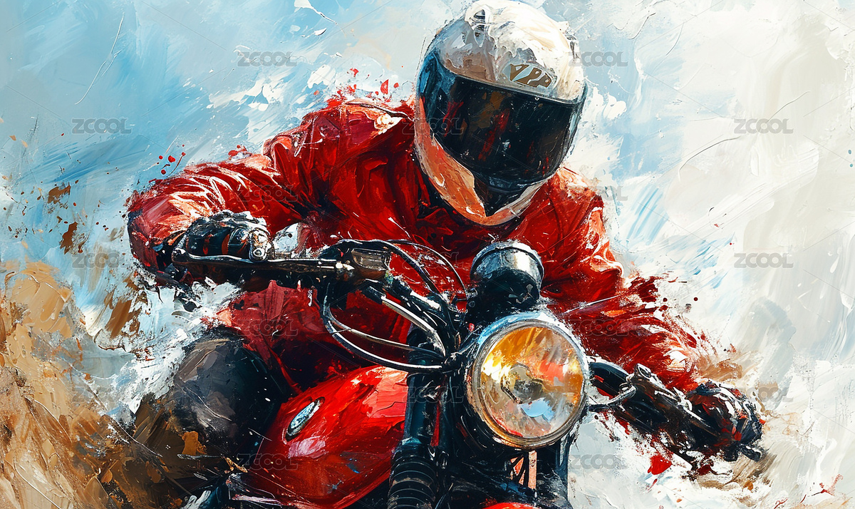 摩托車騎手騎著摩托車參加車賽插圖（主預(yù)覽-8892278） - 未分類 - 站酷設(shè)計師曇華碎影原創(chuàng)素材 - 站酷ZCOOL