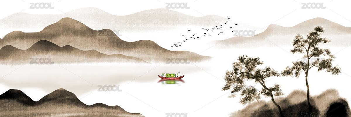 中式意境水墨山水画（主预览-9684849） - 未分类 - 站酷设计师亮sir艺术原创素材 - 站酷ZCOOL