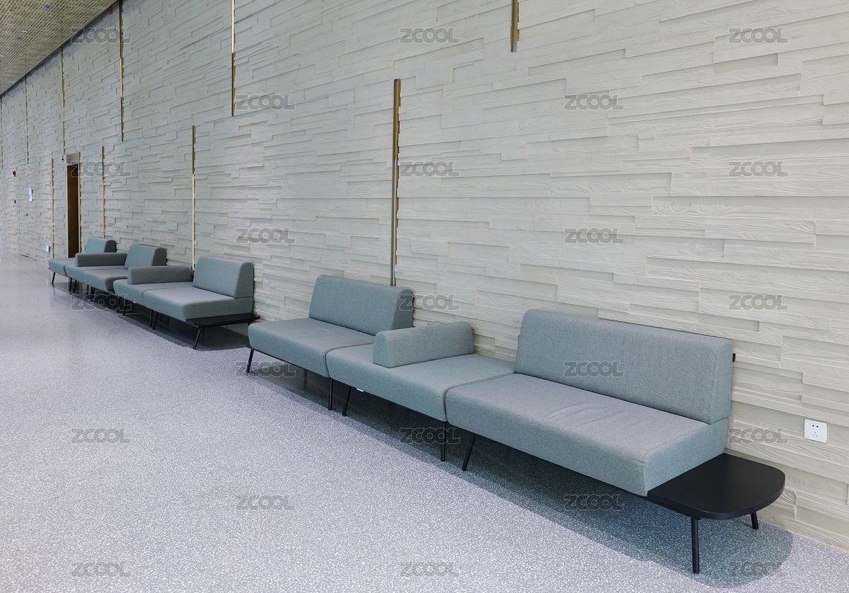 放置了簡(jiǎn)約灰色長(zhǎng)沙發(fā)的現(xiàn)代風(fēng)格室內(nèi)休息區(qū)（主預(yù)覽-12674895） - 未分類 - 站酷設(shè)計(jì)師ZZIjpC7sob原創(chuàng)素材 - 站酷ZCOOL
