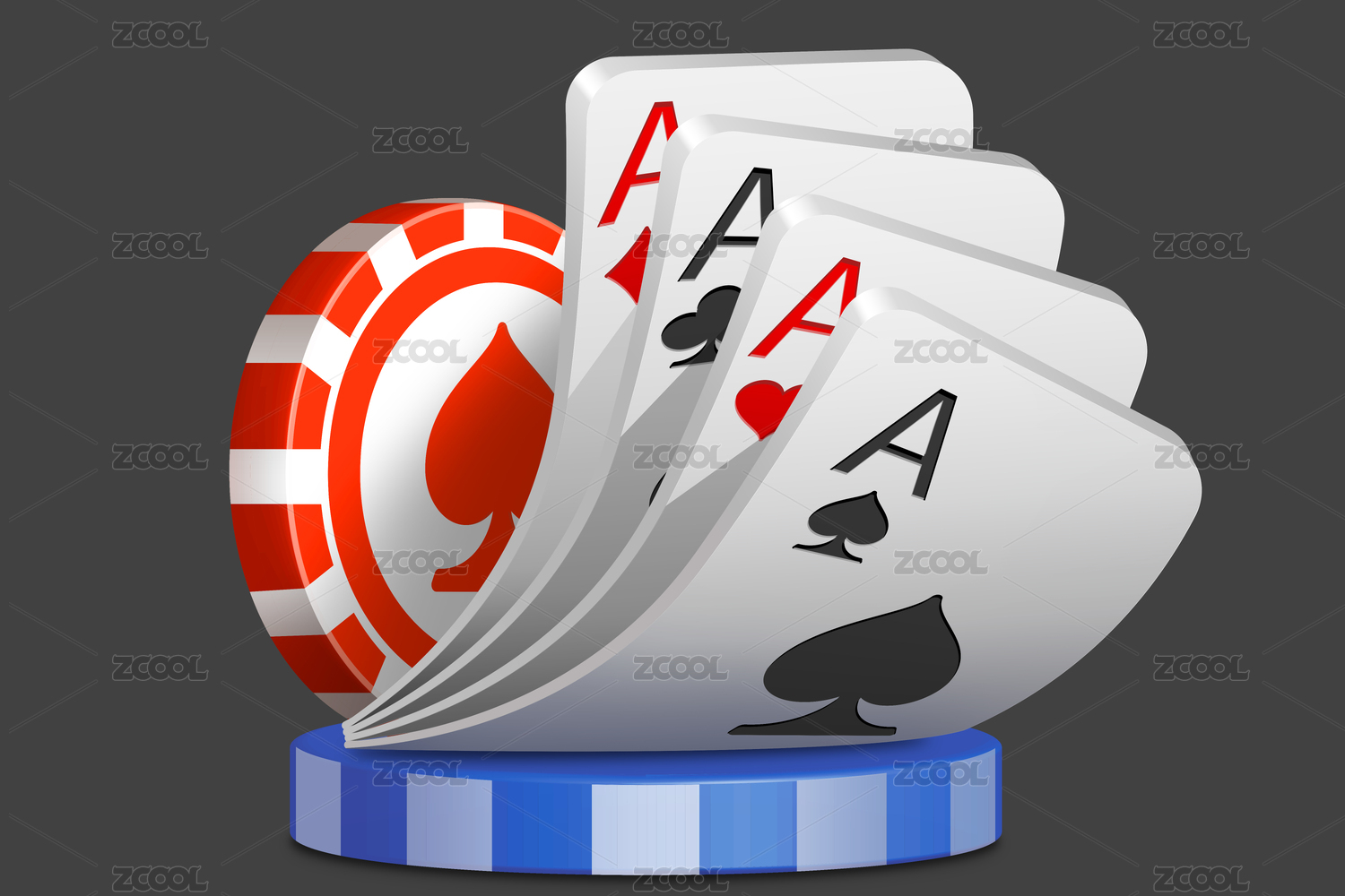 扑克牌棋牌游戏UI图标设计素材