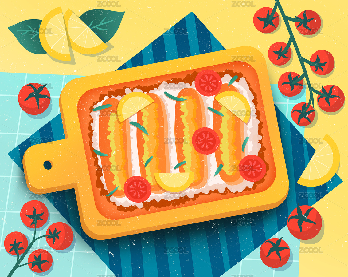 手繪卡通扁平風(fēng)美味食物雞扒飯海報插畫（主預(yù)覽-2523300） - 未分類 - 站酷設(shè)計師姜沁戈原創(chuàng)素材 - 站酷ZCOOL