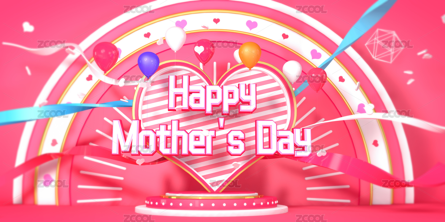 Happy Mother's Day母亲节海报
