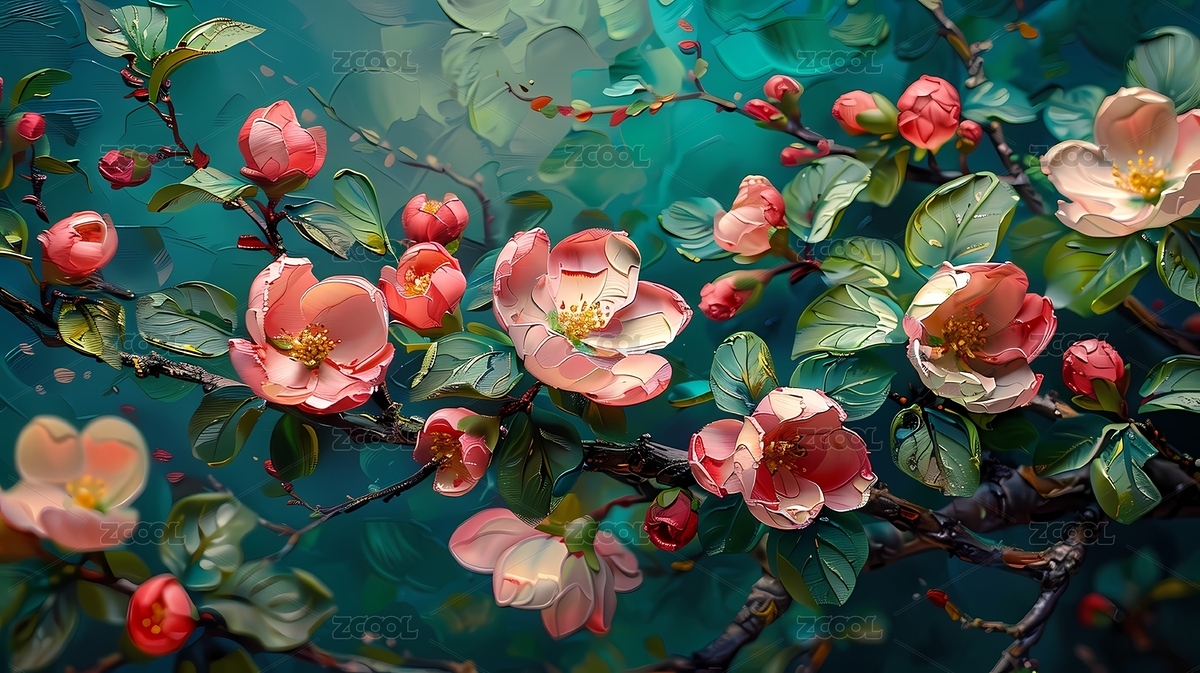 復古樹枝綠葉抽象插畫海報網(wǎng)頁PPT背景（主預覽-3100000） - 未分類 - 站酷設(shè)計師U醬_Design原創(chuàng)素材 - 站酷ZCOOL