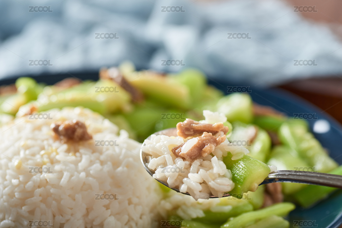 營養(yǎng)又美味的絲瓜瘦肉蓋澆飯（主預覽-1537579） - 未分類 - 站酷設計師蔚藍的白日夢原創(chuàng)素材 - 站酷ZCOOL