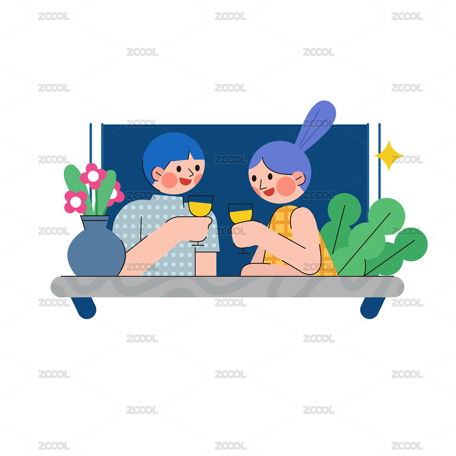 窗邊情侶（主預覽-524444） - 未分類 - 站酷設計師hello春天原創(chuàng)素材 - 站酷ZCOOL