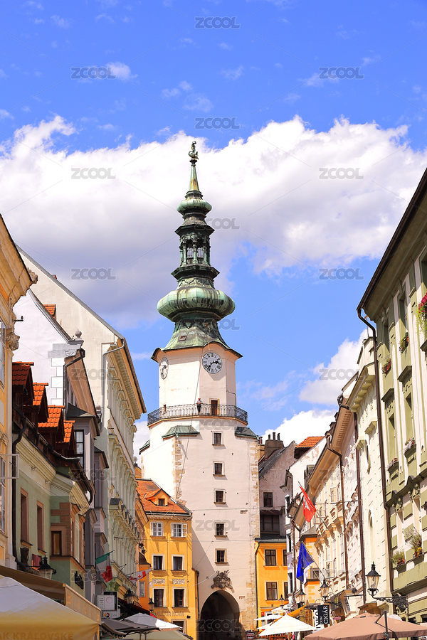 斯洛伐克共和國首都布拉迪斯拉發(fā)市老城圣米歇爾門的尖頂建筑（主預(yù)覽-2773577） - 未分類 - 站酷設(shè)計師子晉的時光碎片原創(chuàng)素材 - 站酷ZCOOL