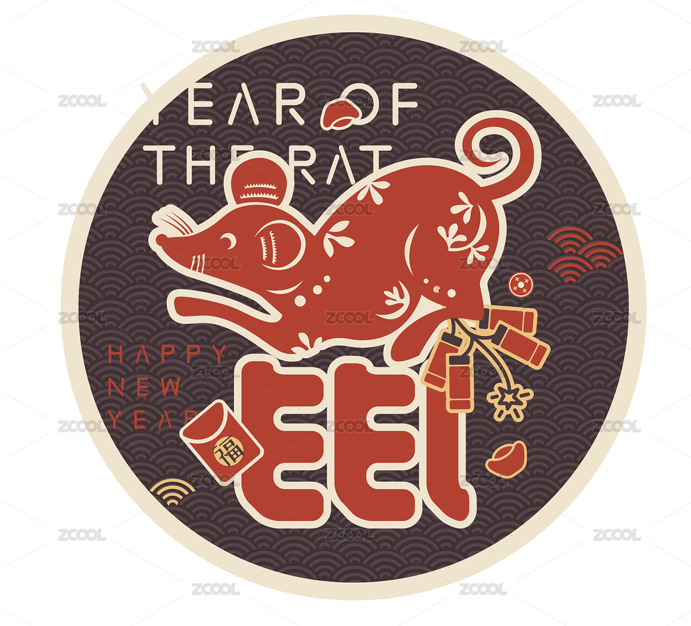 鼠年剪纸风格海报 中国传统元素（主预览-8410512） - 未分类 - 站酷设计师Emily_studio原创素材 - 站酷ZCOOL