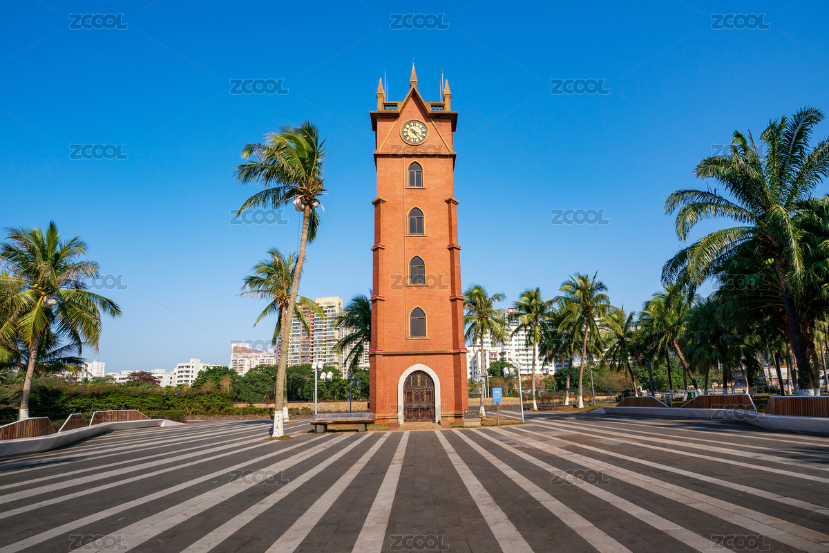 中国海南省海口文物古迹钟楼景点风光（主预览-7608973） - 未分类 - 站酷设计师Z26302855原创素材 - 站酷ZCOOL