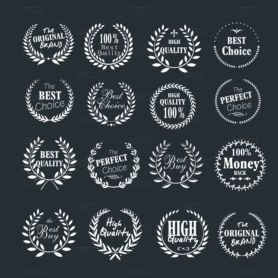 矢量標(biāo)簽，麥穗花環(huán)獎(jiǎng)牌，矢量酒簽（主預(yù)覽-7627601） - 未分類 - 站酷設(shè)計(jì)師七月和笠原創(chuàng)素材 - 站酷ZCOOL