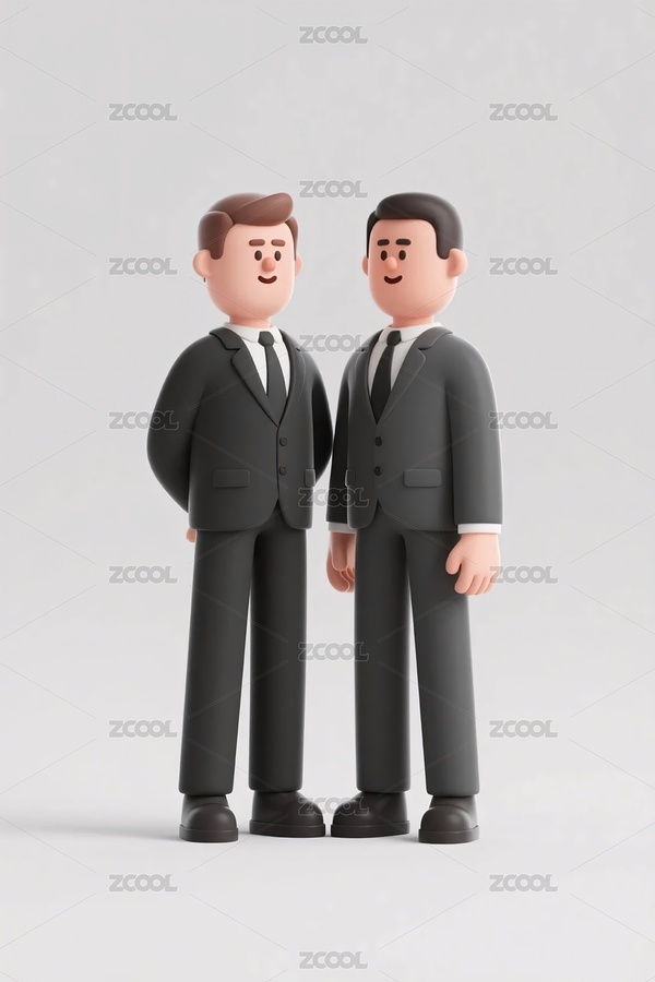 两个卡通西装人物插画（主预览-12866615） - 未分类 - 站酷设计师LGj1REoP9G原创素材 - 站酷ZCOOL