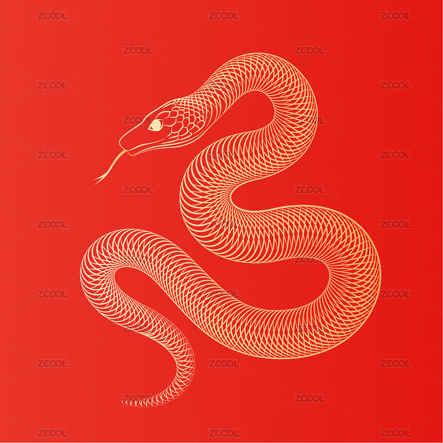 金色蛇形图案插画（主预览-7437718） - 未分类 - 站酷设计师煞冷原创素材 - 站酷ZCOOL