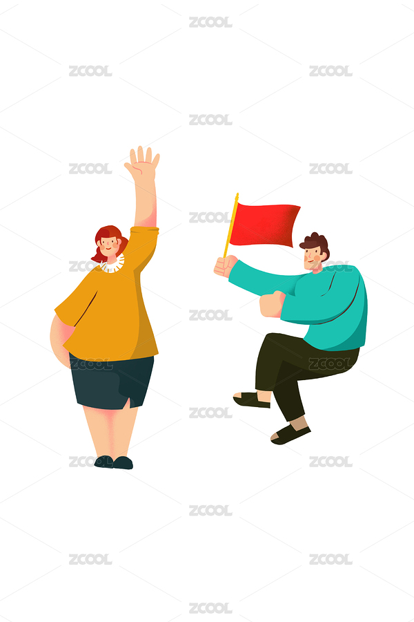 國(guó)慶節(jié)70周年男孩女孩慶祝插畫（主預(yù)覽-3929198） - 未分類 - 站酷設(shè)計(jì)師華仔DAOHUA原創(chuàng)素材 - 站酷ZCOOL