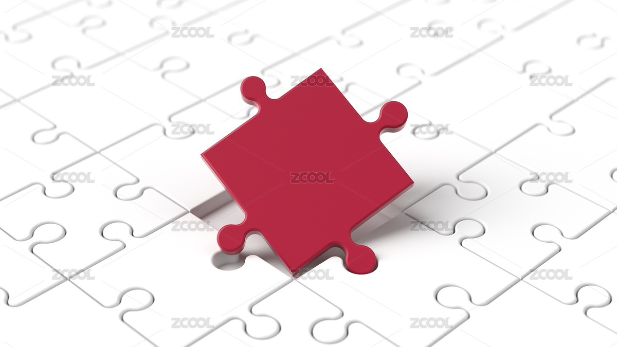 3D渲染红色拼图板块（主预览-6166684） - 未分类 - 站酷设计师开开心心画图原创素材 - 站酷ZCOOL