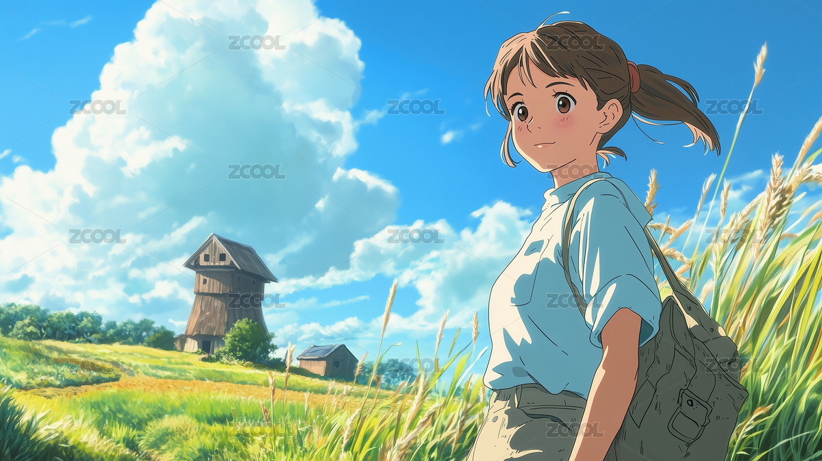 復(fù)古日漫 農(nóng)場(chǎng)工作的少女（主預(yù)覽-8830456） - 未分類 - 站酷設(shè)計(jì)師玻璃罐子owo原創(chuàng)素材 - 站酷ZCOOL