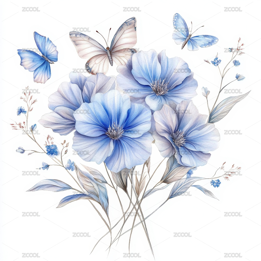 花簇与蝴蝶（主预览-6246303） - 未分类 - 站酷设计师涛哥影记a原创素材 - 站酷ZCOOL