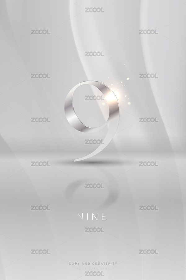 灰色背景银色立体闪光数字9创意设计海报（主预览-4919313） - 未分类 - 站酷设计师庚承GRECHENG原创素材 - 站酷ZCOOL