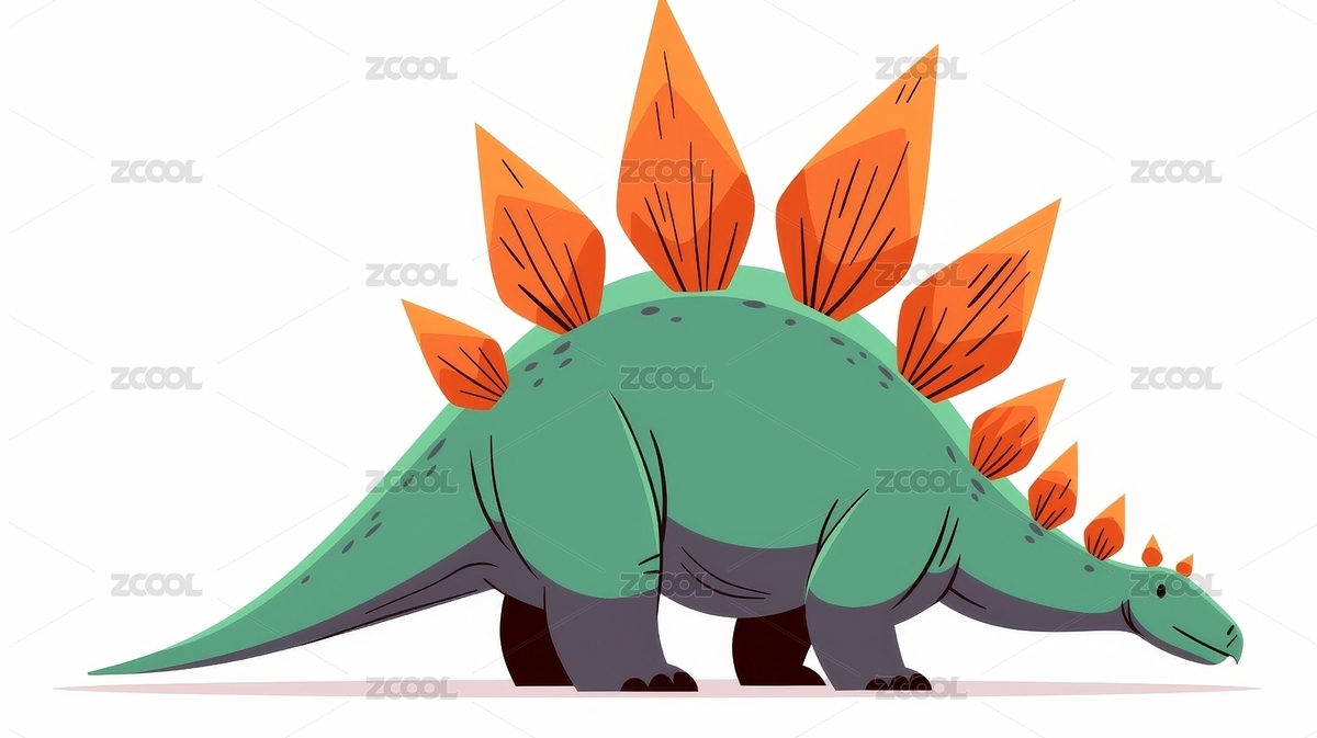 史前生物劍龍趣味插畫(huà)（主預(yù)覽-9248559） - 未分類(lèi) - 站酷設(shè)計(jì)師AIGC藝術(shù)設(shè)計(jì)原創(chuàng)素材 - 站酷ZCOOL