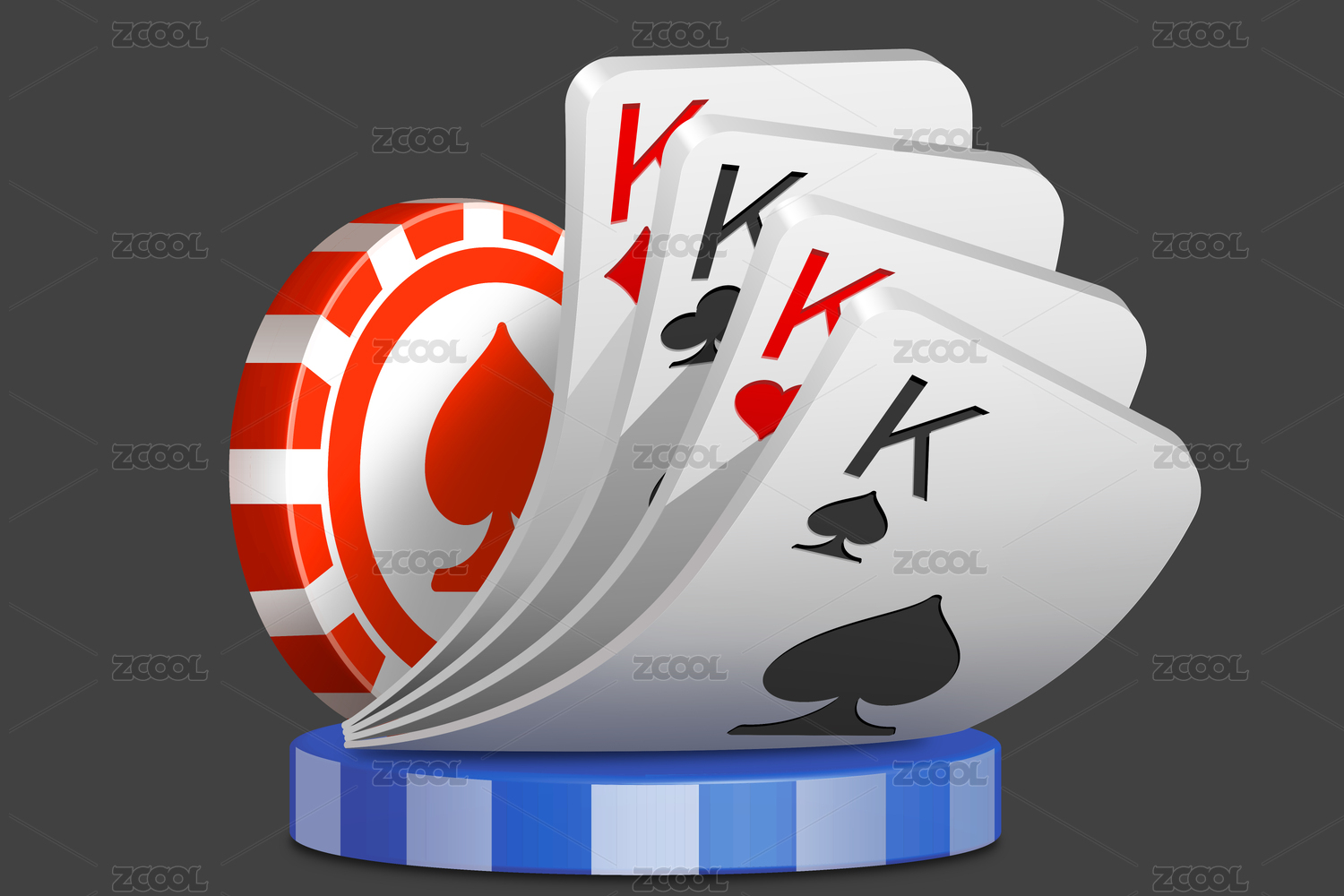 扑克牌棋牌游戏UI图标设计素材