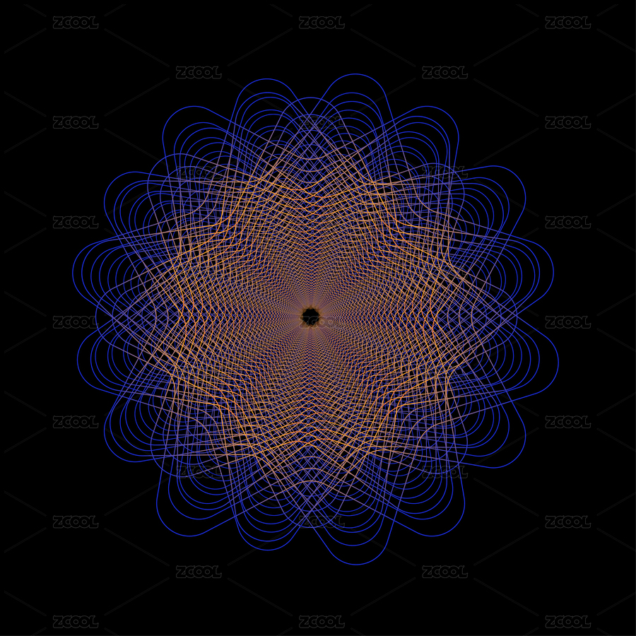 黑底藍(lán)金漸變線條矢量圖（主預(yù)覽-7128120） - 未分類 - 站酷設(shè)計師qns0218原創(chuàng)素材 - 站酷ZCOOL