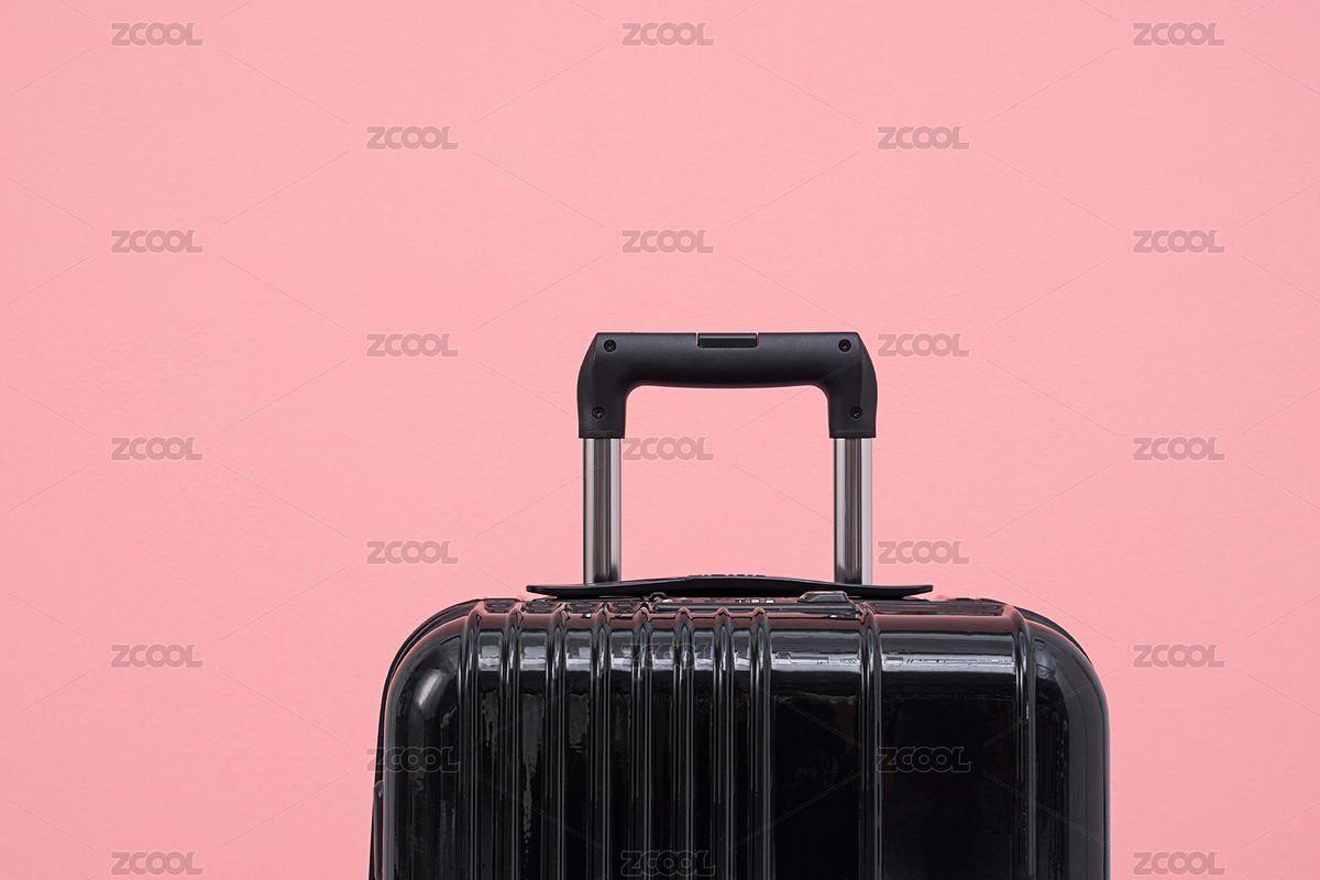 擺放在粉色背景前的黑色拉桿旅行箱（主預(yù)覽-7608515） - 未分類 - 站酷設(shè)計(jì)師正經(jīng)民工原創(chuàng)素材 - 站酷ZCOOL