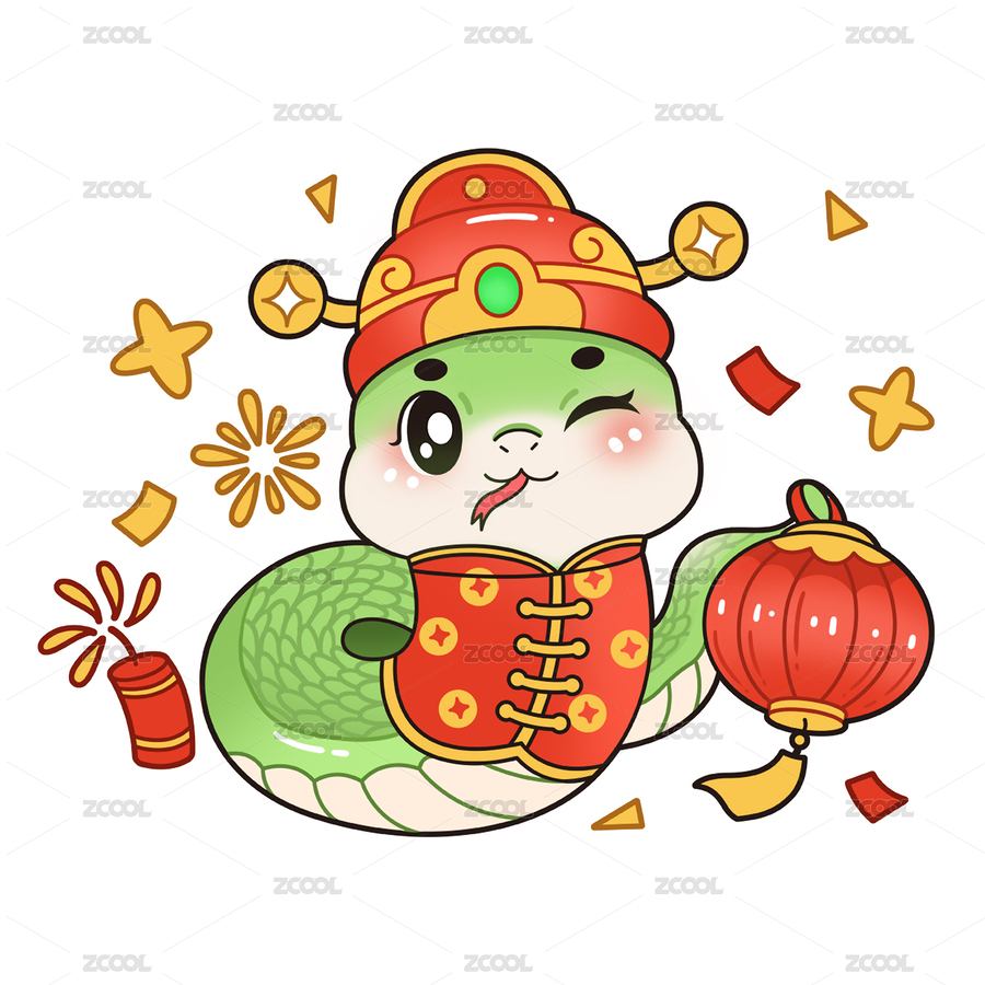 挑燈籠青蛇賀新春（主預(yù)覽-6285723） - 未分類 - 站酷設(shè)計(jì)師棍子阿叔原創(chuàng)素材 - 站酷ZCOOL