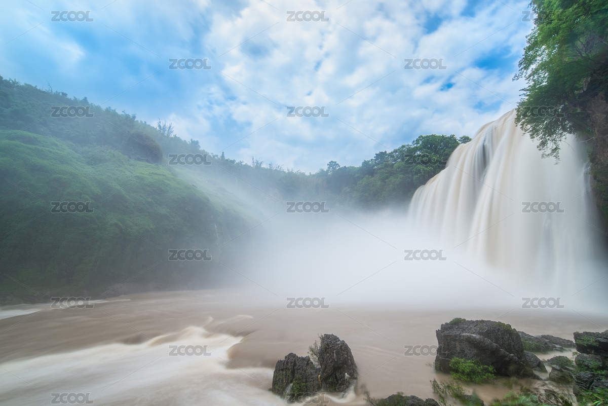汛期的貴州黃果樹(shù)大瀑布自然風(fēng)光（主預(yù)覽-6831126） - 未分類(lèi) - 站酷設(shè)計(jì)師yuanbo83原創(chuàng)素材 - 站酷ZCOOL
