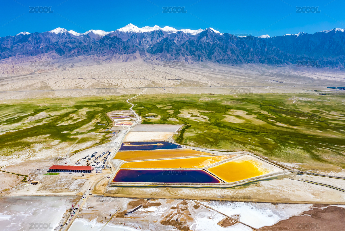 航拍中國青海省海西州大柴旦湖翡翠湖美景（主預覽-3143357） - 未分類 - 站酷設計師zwh98058原創(chuàng)素材 - 站酷ZCOOL