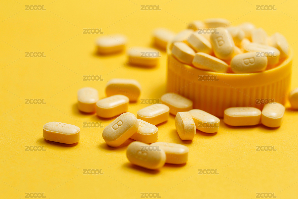 維生素B放在黃色背景上（主預(yù)覽-8244825） - 未分類 - 站酷設(shè)計師沉默的螺旋JN原創(chuàng)素材 - 站酷ZCOOL