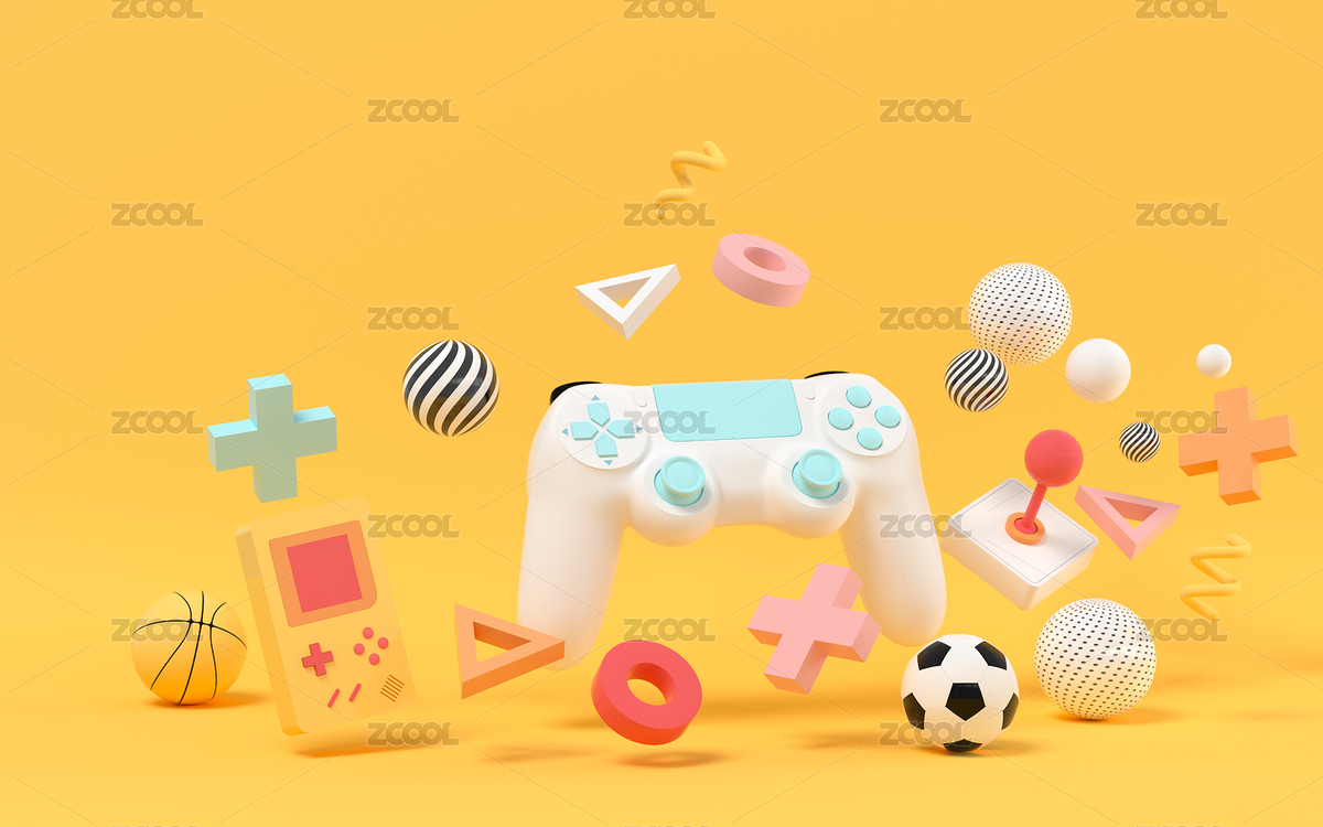 丰富多彩的休闲娱乐玩具 3D渲染（主预览-4128553） - 未分类 - 站酷设计师VinkFan原创素材 - 站酷ZCOOL