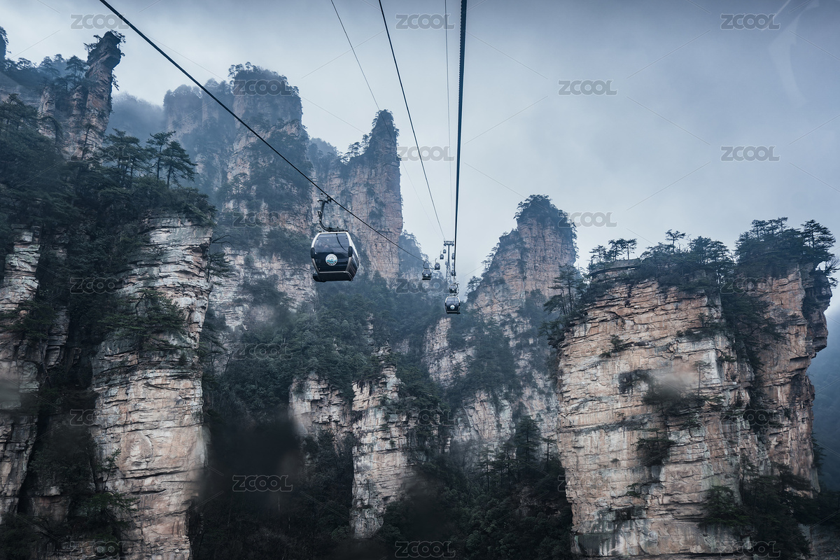 湖南张家界武陵源石英砂岩峰林索道自然风光（主预览-9660665） - 未分类 - 站酷设计师陈小羊Timeline原创素材 - 站酷ZCOOL