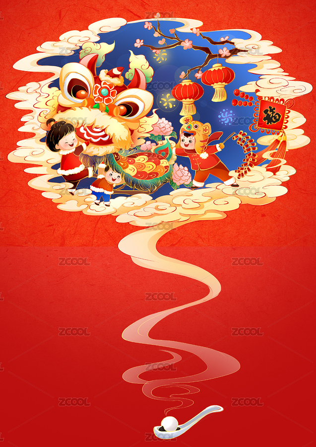 汤圆升腾的烟雾里过新年闹元宵的热闹场景（主预览-8041380） - 未分类 - 站酷设计师徐徐XXYY原创素材 - 站酷ZCOOL