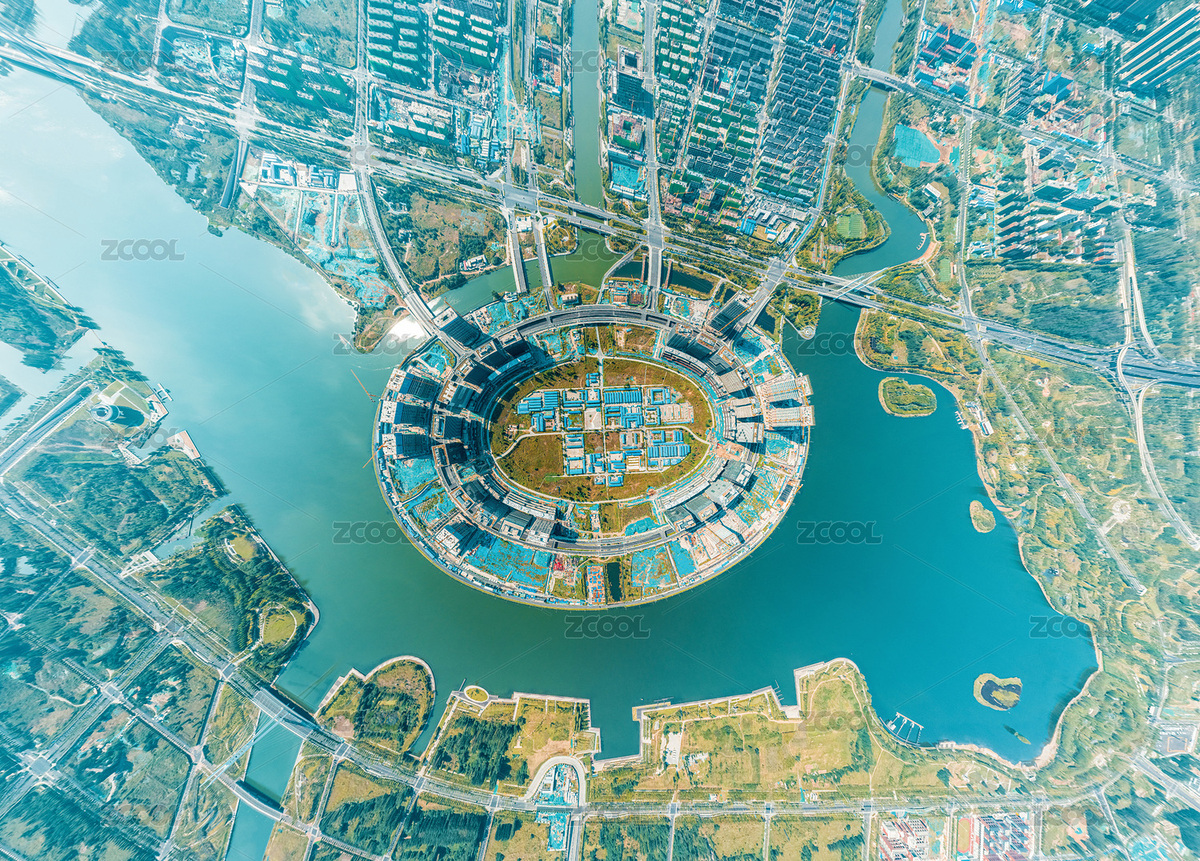 航拍郑州北龙湖金融岛全景（主预览-5837899） - 未分类 - 站酷设计师耀晨影像原创素材 - 站酷ZCOOL