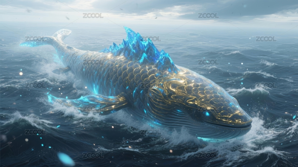巨鯨奇幻感海洋場景（主預覽-10596686） - 未分類 - 站酷設計師橘貓視覺原創(chuàng)素材 - 站酷ZCOOL