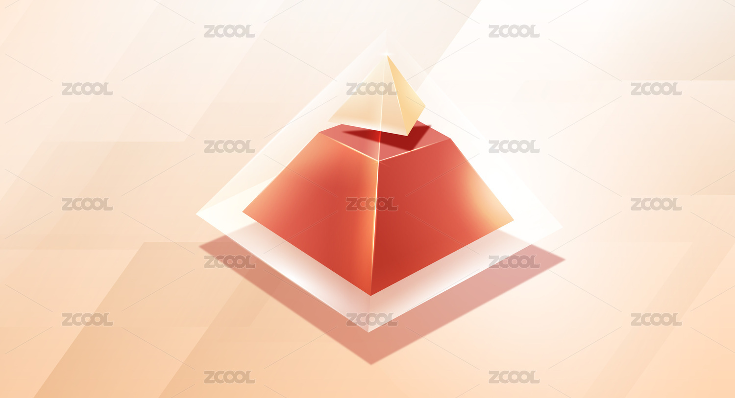 立体金字塔信息图表插图