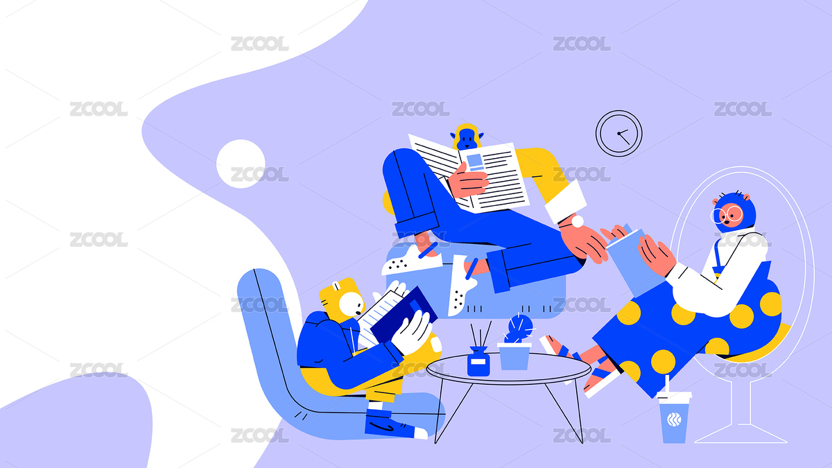 網(wǎng)頁設(shè)計系統(tǒng)角色社交動物白領(lǐng)日常閱讀看書（主預(yù)覽-7780000） - 未分類 - 站酷設(shè)計師eletooth原創(chuàng)素材 - 站酷ZCOOL