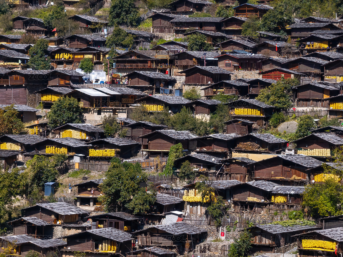 云南怒族傈僳族民俗同樂村高空長焦航拍（主預覽-981043） - 未分類 - 站酷設計師一知肥夏原創(chuàng)素材 - 站酷ZCOOL