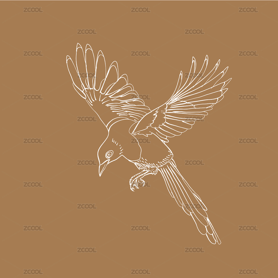 國(guó)潮七夕飛鳥喜鵲工筆白描矢量線稿插畫（主預(yù)覽-2456940） - 未分類 - 站酷設(shè)計(jì)師獵意品牌設(shè)計(jì)原創(chuàng)素材 - 站酷ZCOOL