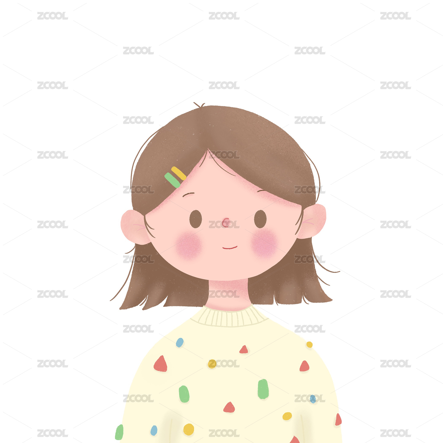 原创人物包装插画