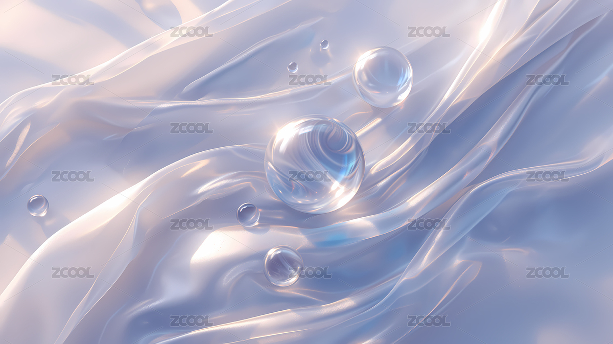 银色透明流体水珠唯美抽象背景三维插画（主预览-6432087） - 未分类 - 站酷设计师灯火印象原创素材 - 站酷ZCOOL