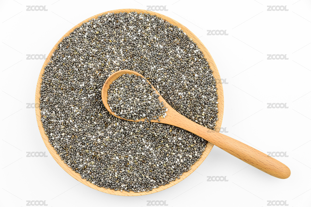 裝載木盤里的有機(jī)食物奇亞籽，白色背景（主預(yù)覽-7718656） - 未分類 - 站酷設(shè)計(jì)師墨楓原創(chuàng)素材 - 站酷ZCOOL