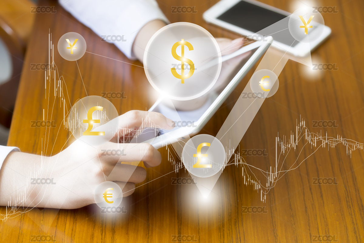 全球货币交易的概念——女人使用平板电脑进行操作（主预览-2911188） - 未分类 - 站酷设计师hqrloveq原创素材 - 站酷ZCOOL