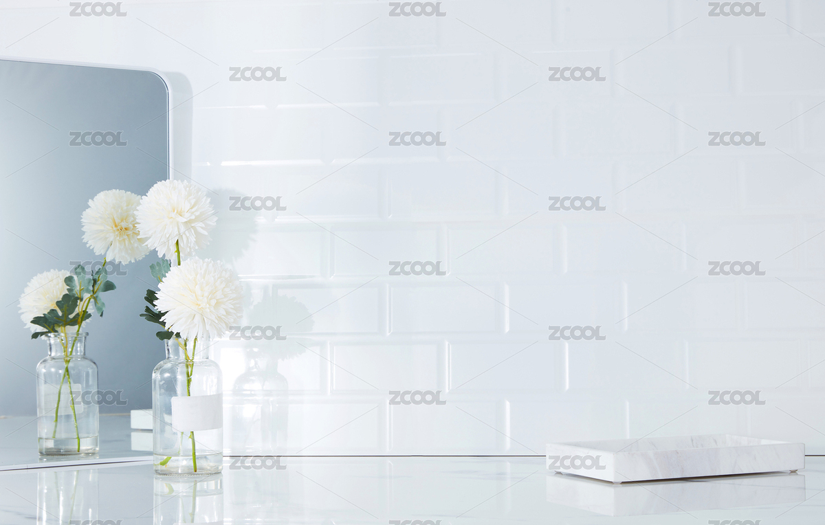 插有乒乓菊的花瓶和托盤在大理石臺面上（主預覽-8003190） - 未分類 - 站酷設計師SueXue原創(chuàng)素材 - 站酷ZCOOL