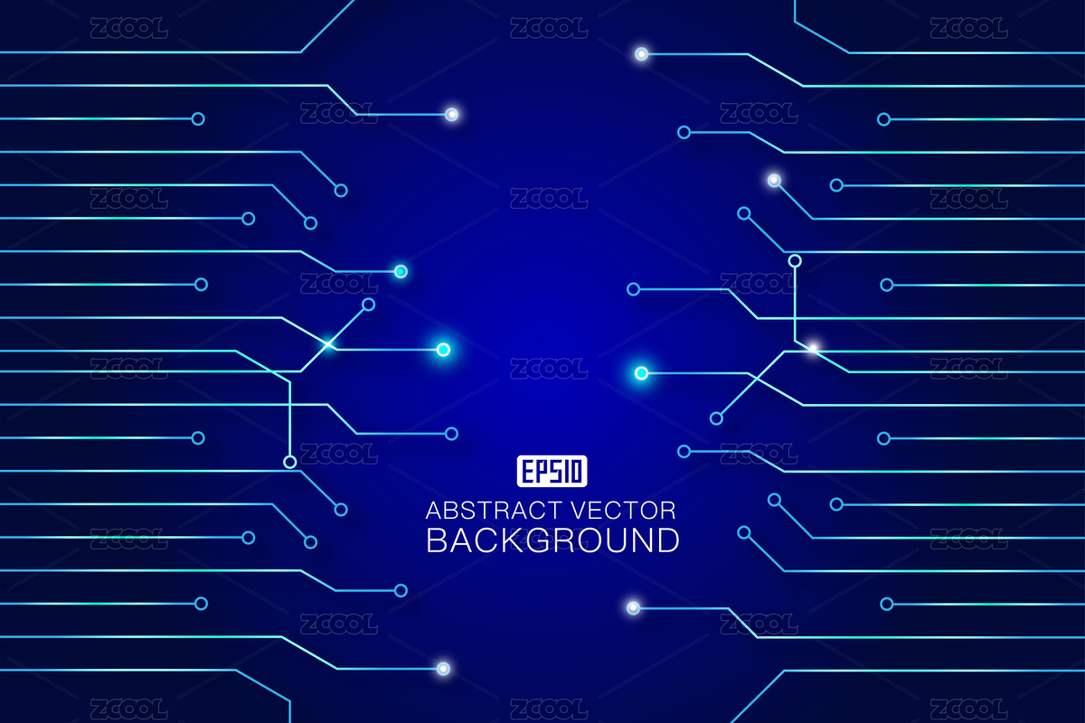 大数据人工智能芯片科技感抽象矢量背景（主预览-181306） - 未分类 - 站酷设计师hqrloveq原创素材 - 站酷ZCOOL
